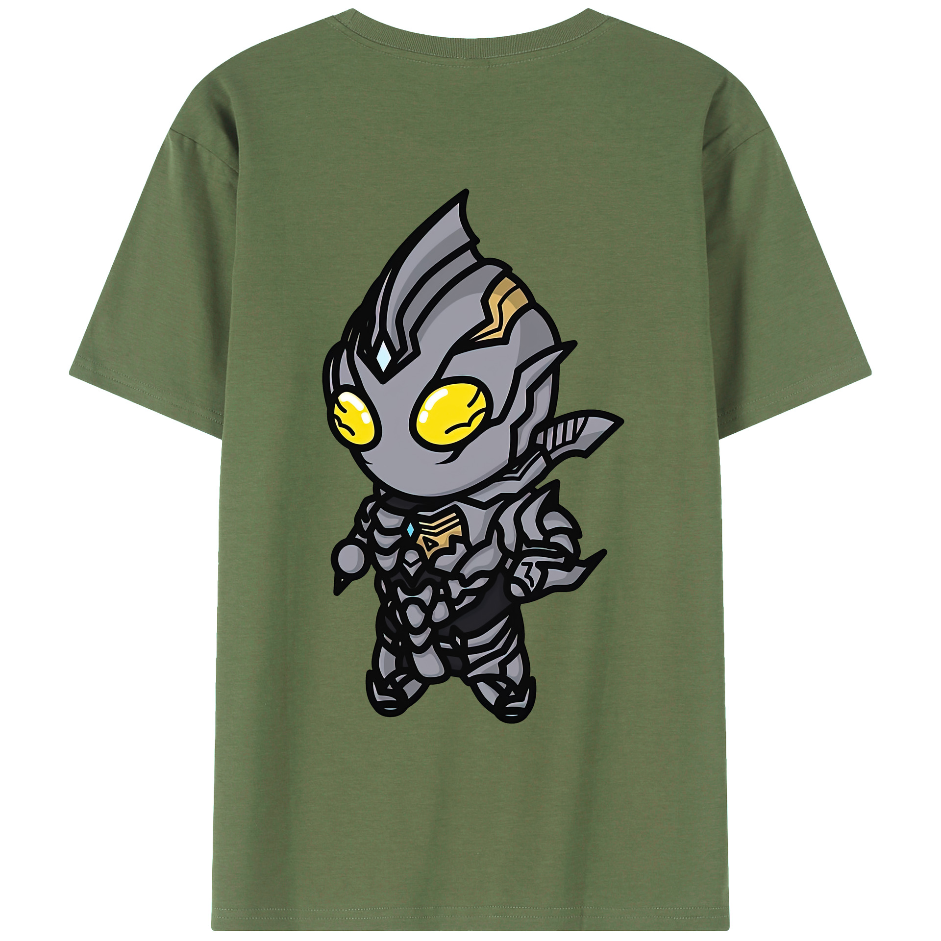 （画像用） ウルトラマン Ultraman 綿100％ メンズ半袖Tシャツ（バックプリント） 通気性